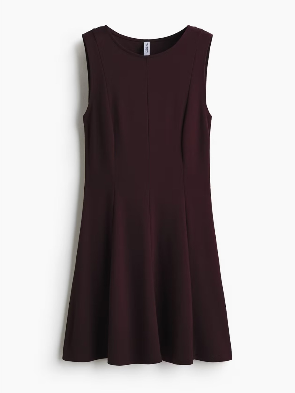 H&M Sleeveless Fit-and-Flare Dress in Wine